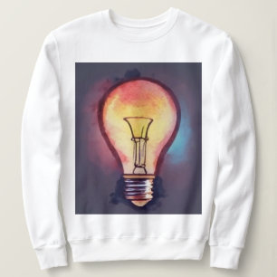 Sweatshirt Aquarelle de l'ampoule légère peinture, ampoule