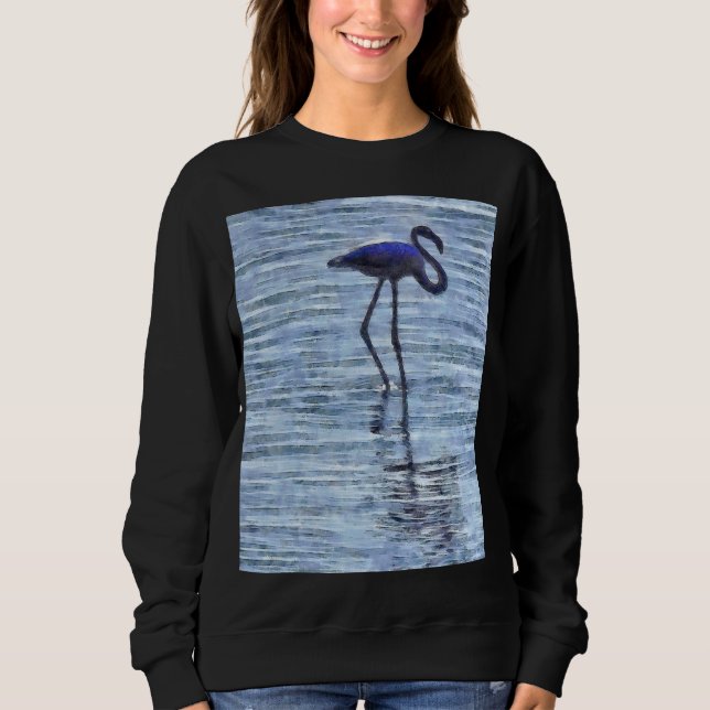 Sweatshirt Aquarelle Flamant rose haute (Devant)