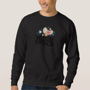 Sweatshirt Aquarelle Florale Fleurs Code Pour Bacon
