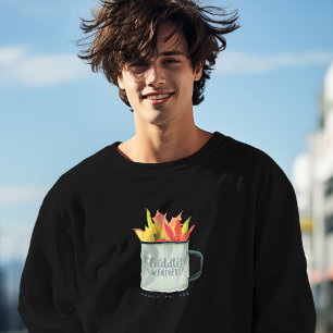 Sweatshirt Aquarelle Météo Coulée Feuilles Automne