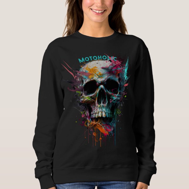 Sweatshirt Aquarelle Motoholic (Devant)
