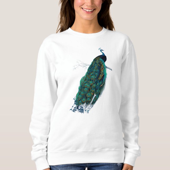 Sweatshirt Aquarelle Peacock (Devant)