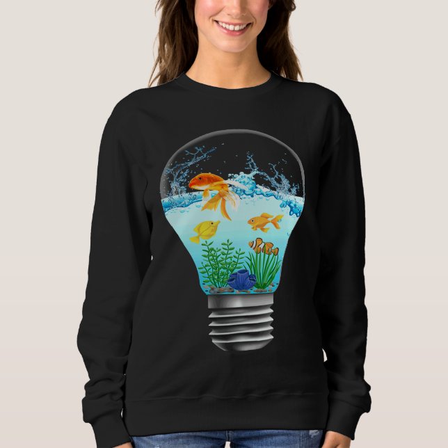 Sweatshirt Aquarium aquarium dans une ampoule électrique (Devant)