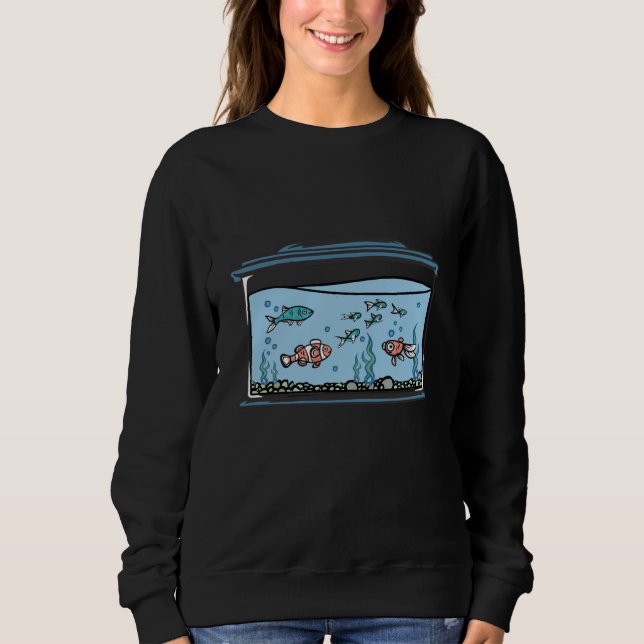 Sweatshirt Aquarium with fish and aquatic plants aquarium Gol (Devant)