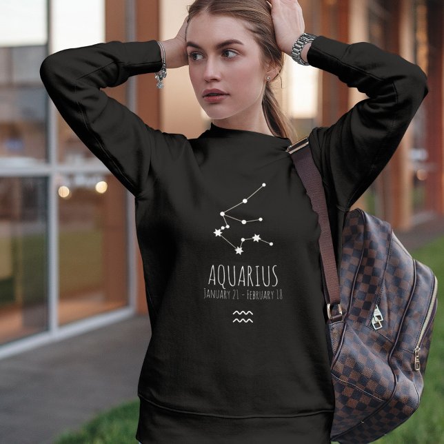 Sweatshirt Aquarius | Constellation Zodiaque personnalisée (Créateur téléchargé)