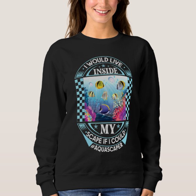 Sweatshirt Aquascapage Aquarium Pêche 3 (Devant)