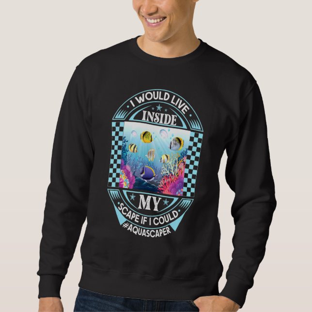 Sweatshirt Aquascapage Aquarium Pêche 3 (Devant)