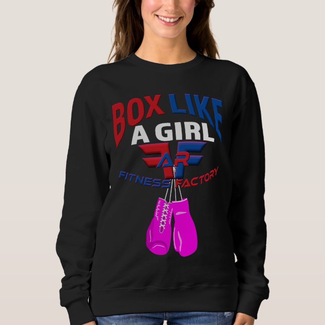 Sweatshirt AR Fitness Factory Box Like A Girl Pink Gloves (Devant)
