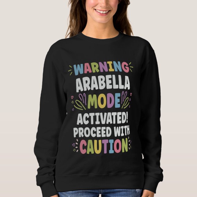 Sweatshirt ARABELLA Nom personnalisé Funny Cute Custom ARABE (Devant)