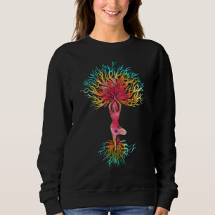 Sweatshirt Arbre Coloré De Femme En Teinture De Cravate En Po