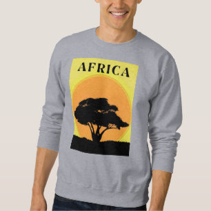 Sweatshirt Arbre d'acacia africain contre un coucher de solei