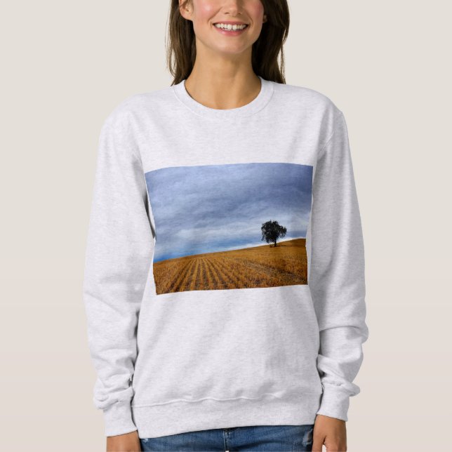 Sweatshirt Arbre dans un champ de blé (Devant)