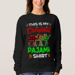 Sweatshirt Arbre de Noël Animaux chameaux de Noël Pyjama de N