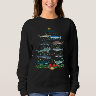 Sweatshirt Arbre de Noël de requin Ornement Amoureux de requi