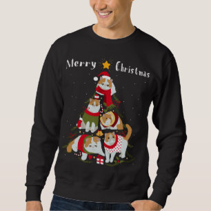 Sweatshirt Arbre de Noël Exotic Shorthair Amoureux des chats
