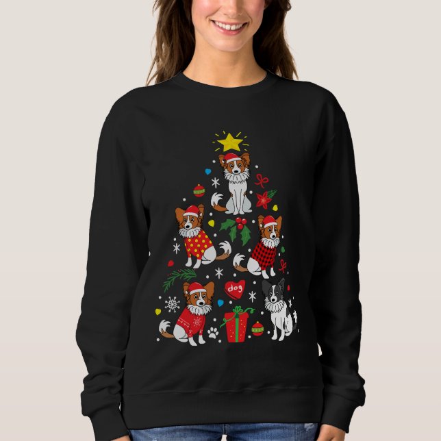 Sweatshirt Arbre de Noël Papillon (Devant)