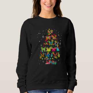 Sweatshirt Arbre de Noël Papillon Papillon Beau Xmas 