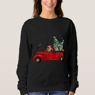 Sweatshirt Arbre de Noël Rough Collie Chien Conduisant Camion