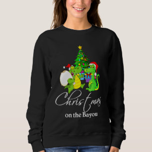 Sweatshirt Arbre De Noël Sur Le Pajama De Noël Bayou Cajun