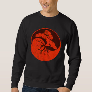 Sweatshirt Arbre de vie Yin Yang Yoga Yoga rétro éventail Yog