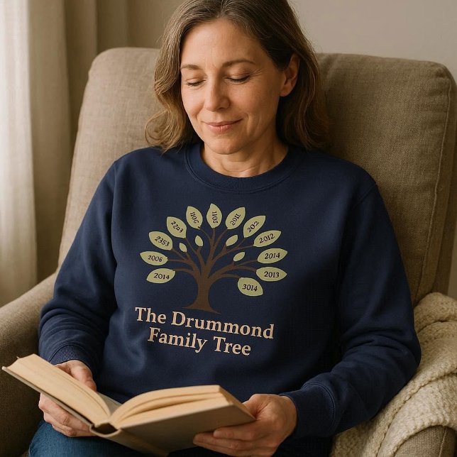 Sweatshirt Arbre généalogique avec années de naissance (Créateur téléchargé)