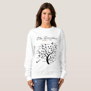 Sweatshirt Arbre généalogique personnalisé (20 noms)