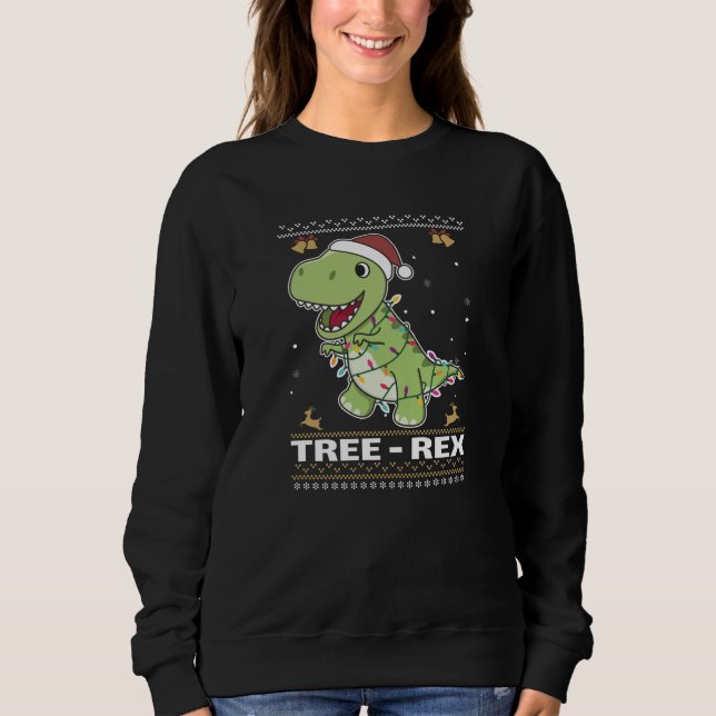 Sweatshirt Arbre Rex Dinosaure Pun T-Rex (Devant)