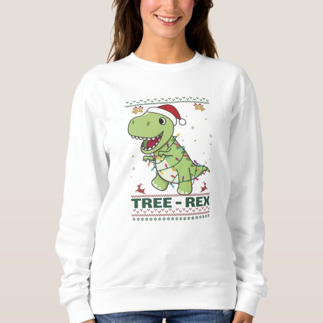 Sweatshirt Arbre Rex Dinosaure Pun T-Rex (Devant)