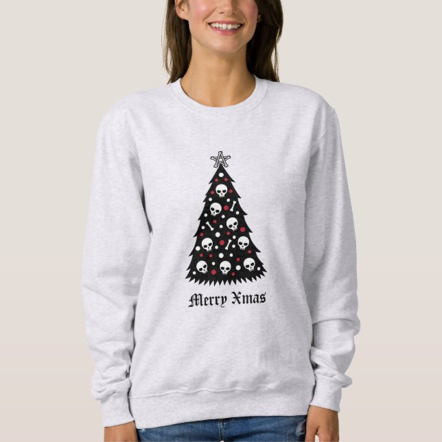 Sweatshirt Arbre sombre de Noël (Devant)