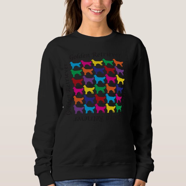 Sweatshirt Arc arc-en-ciel Golden Retriever (Devant)