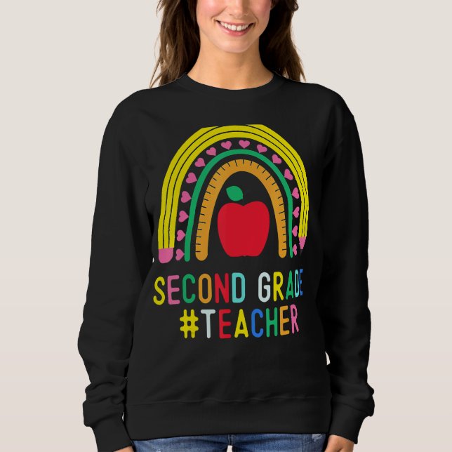 Sweatshirt Arc en arc-en-ciel Enseignant de 2e année Escadron (Devant)