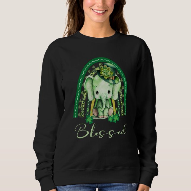 Sweatshirt Arc-en-ciel béni de la Saint-Patrick Adorable El c (Devant)