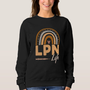 Sweatshirt Arc-en-ciel Infirmière Diplômée d'État Vie Médic