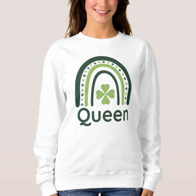 Sweatshirt Arc-en-ciel Queen Clover Boho (Devant)