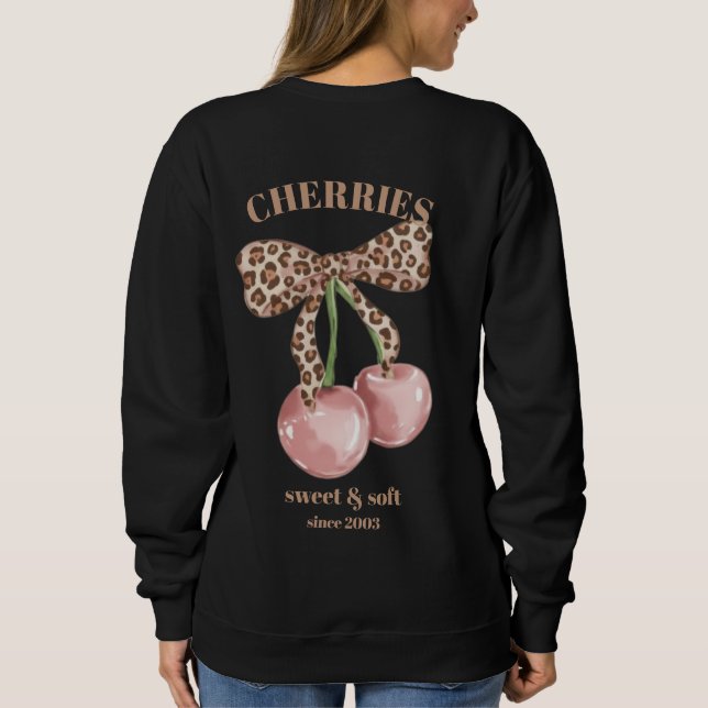 Sweatshirt Arc Retro Cerise Douce & Douce Depuis Slogan (Dos)