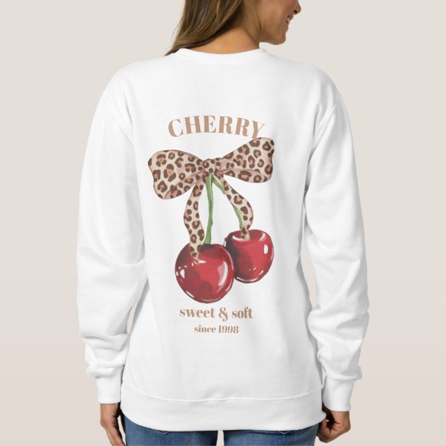 Sweatshirt Arc Retro Cerise Douce & Douce Depuis Slogan (Dos)
