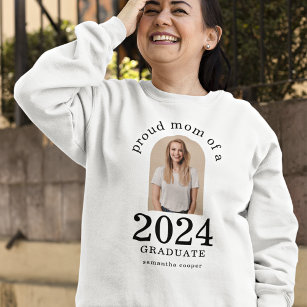 Sweatshirt Arch Photo Fier Maman de 2024 Diplômée