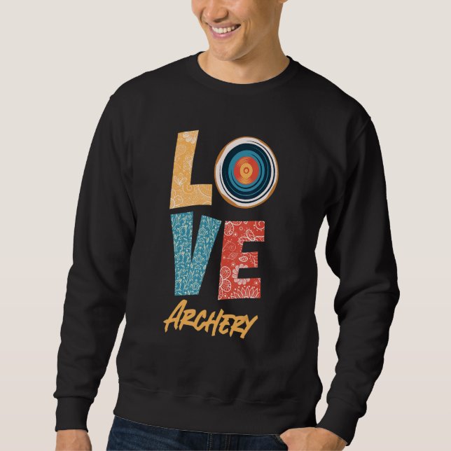 Sweatshirt Archer Love Cible tir à l'arc (Devant)
