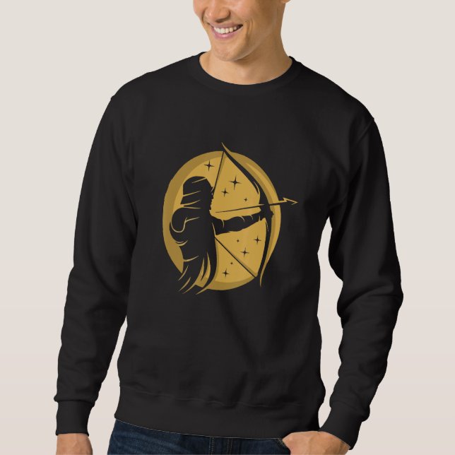 Sweatshirt Archer Lune Arc Cible Flèche Archerie Garnd (Devant)