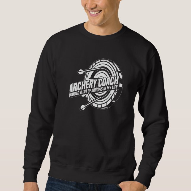 Sweatshirt Archer Target Bowman  Arrow Bow Archery Coach (Devant)