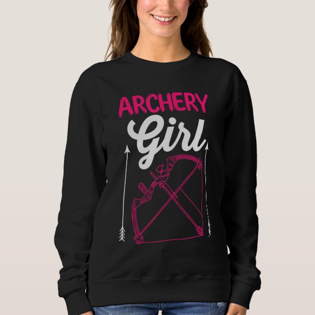 Sweatshirt Archery Sports  Bow And Arow Shooting Archer Girl (Devant)