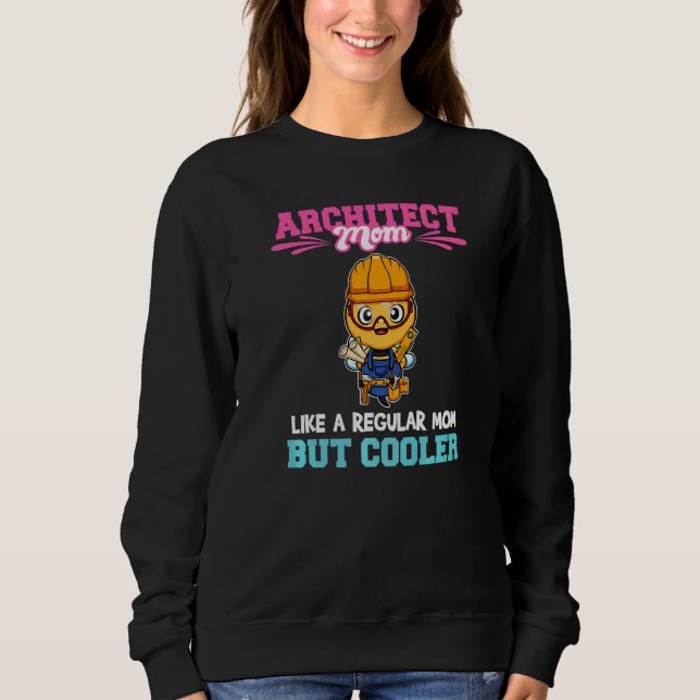 Sweatshirt Architect Mom Like A Regualr Mom But Cooler Premiu (Devant)