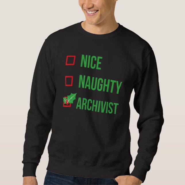 Sweatshirt Archiviste Funny Pajama Noël (Devant)