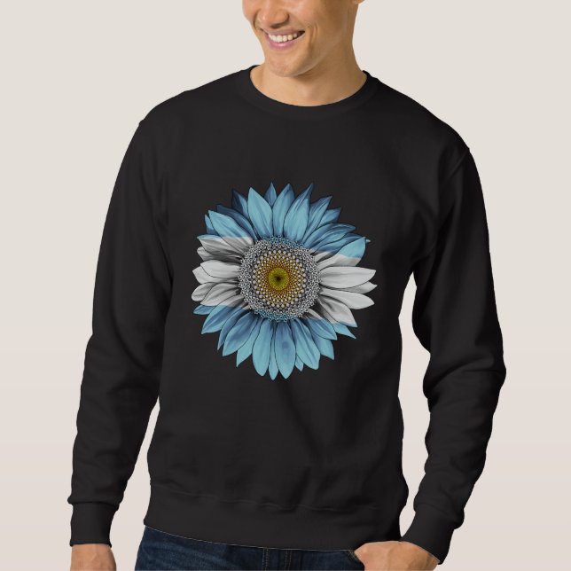Sweatshirt Argentina Flag Sunflower Argentinean Roots Proud P (Devant)