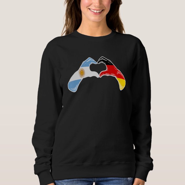 Sweatshirt Argentine Germany Flag - Argentinian German Heart (Devant)