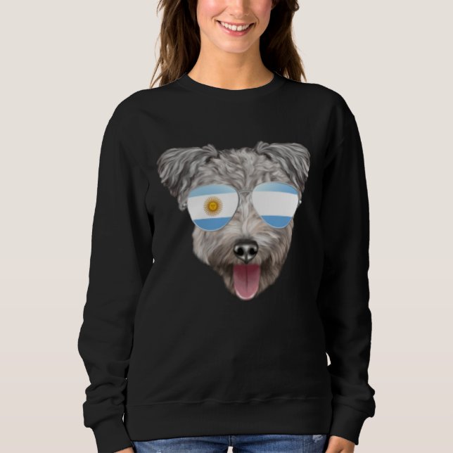 Sweatshirt Argentinian Flag Pumi Dog Argentina Pocket (Devant)
