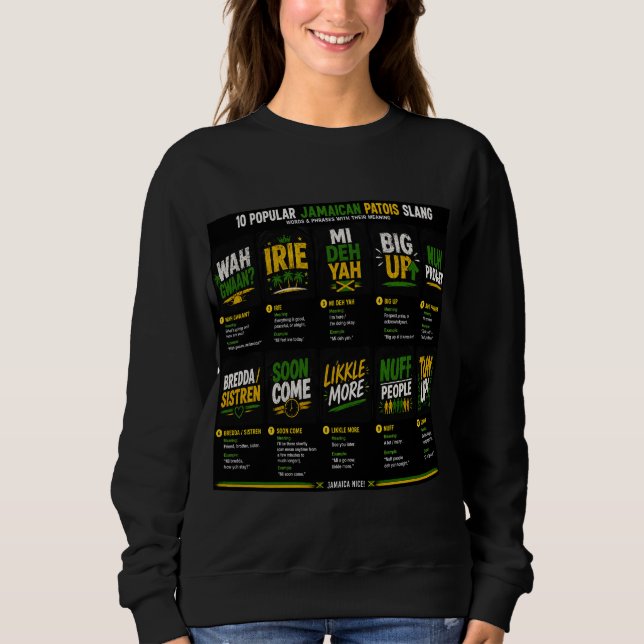 Sweatshirt Argot Patois Jamaïcain  (Devant)