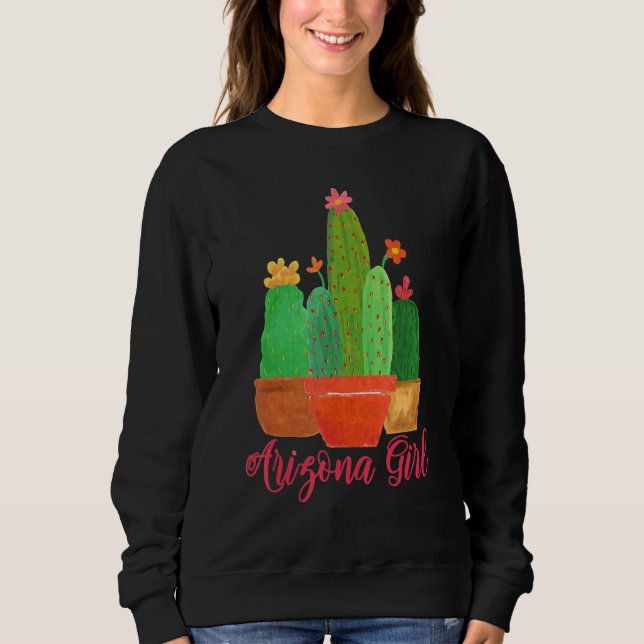 Sweatshirt Arizona Girl Boho Cactus Plantes (Devant)
