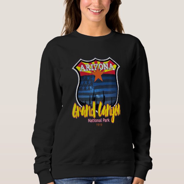 Sweatshirt Arizona Grand Canyon National Park Drapeau Design  (Devant)