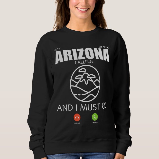 Sweatshirt Arizona Travel Camp Vacation Trip Hiking And Backp (Devant)